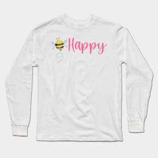 Cute Bee Happy Long Sleeve T-Shirt